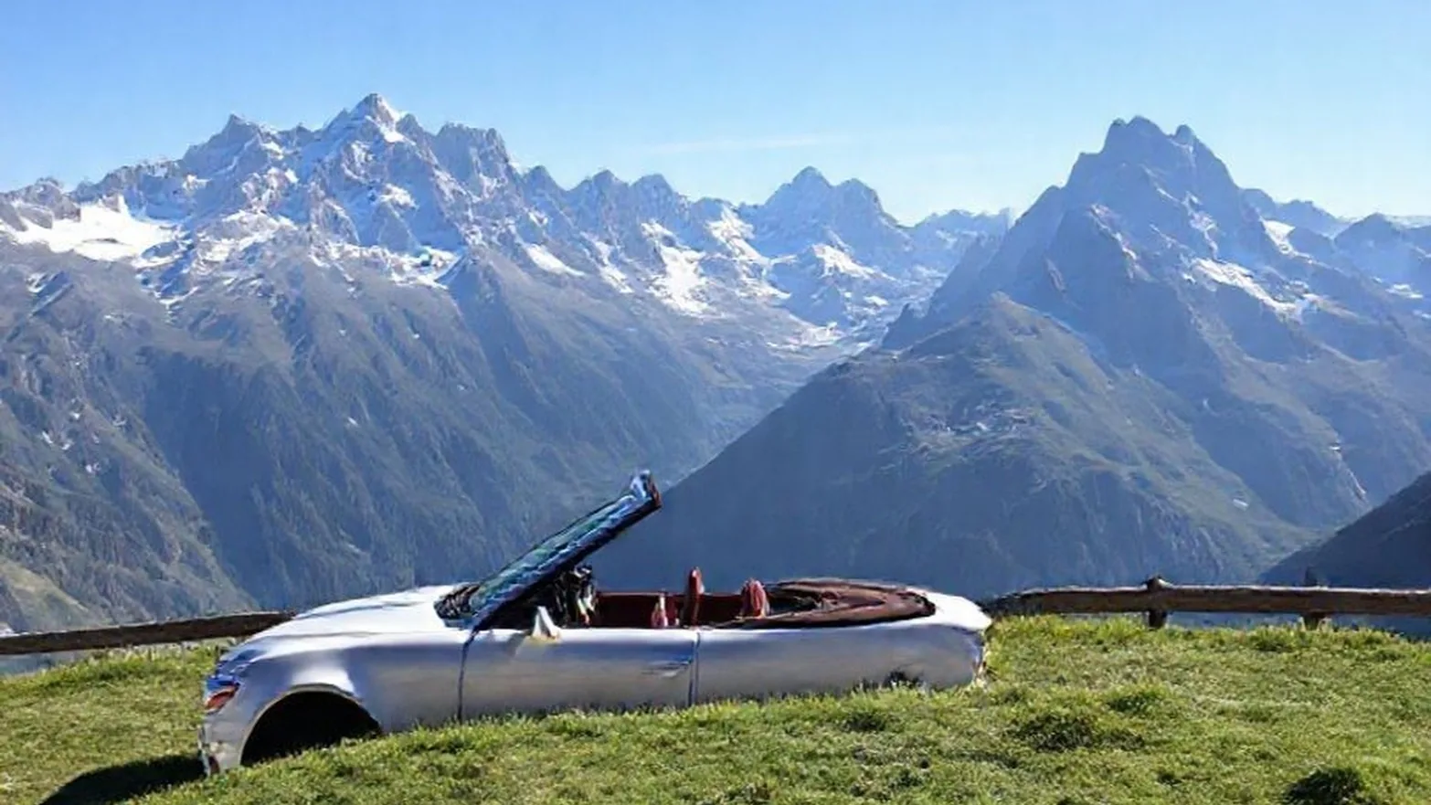 Luxury cabrio Swiss Alps