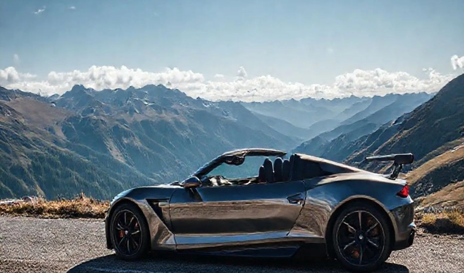 Sports car hire mountain driving